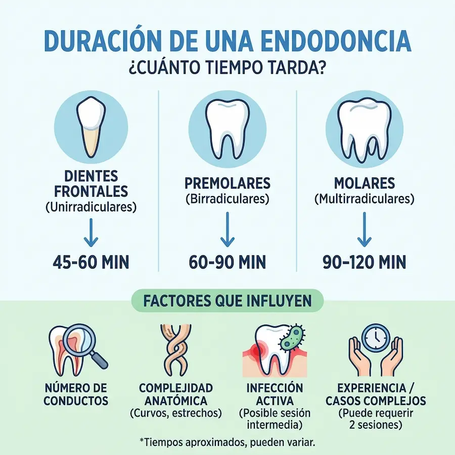 cuanto tarda una endodoncia