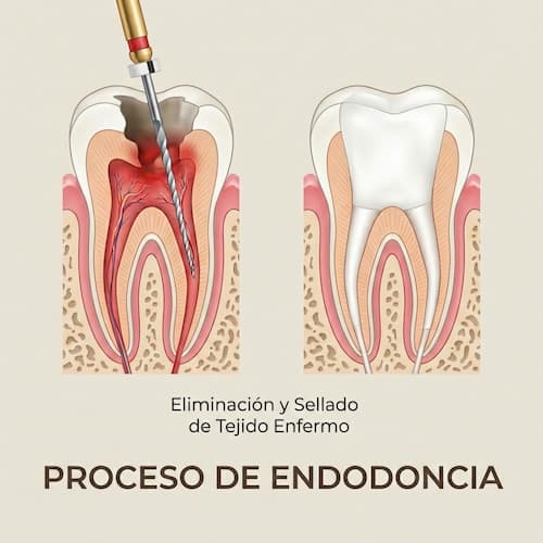 Proceso de endodoncia