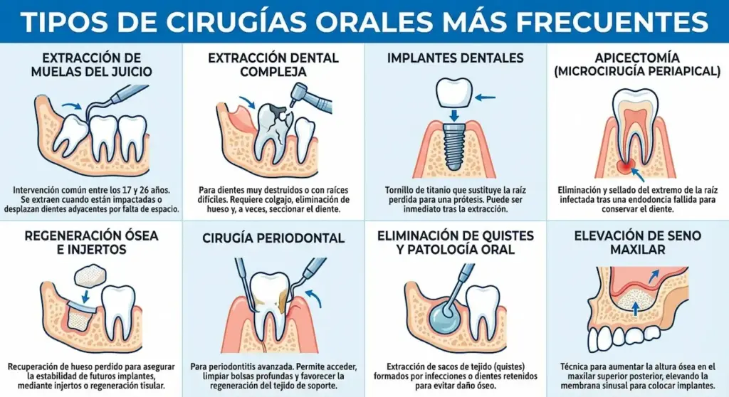 Tipos de cirugías orales