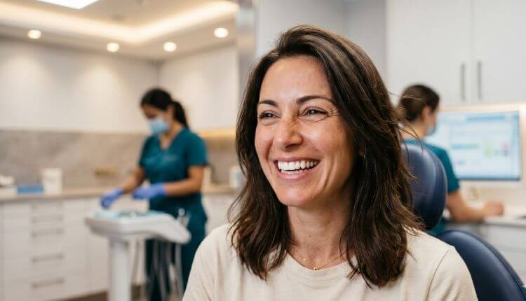 persona luego del Blanqueamiento dental 